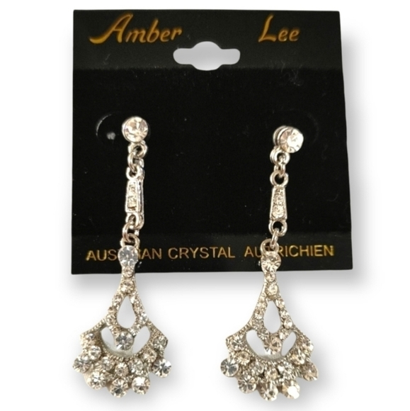 New Austrian Crystal Chandelier Earrings Art Deco Drop Earrings Bridal Jewelry - Picture 1 of 2